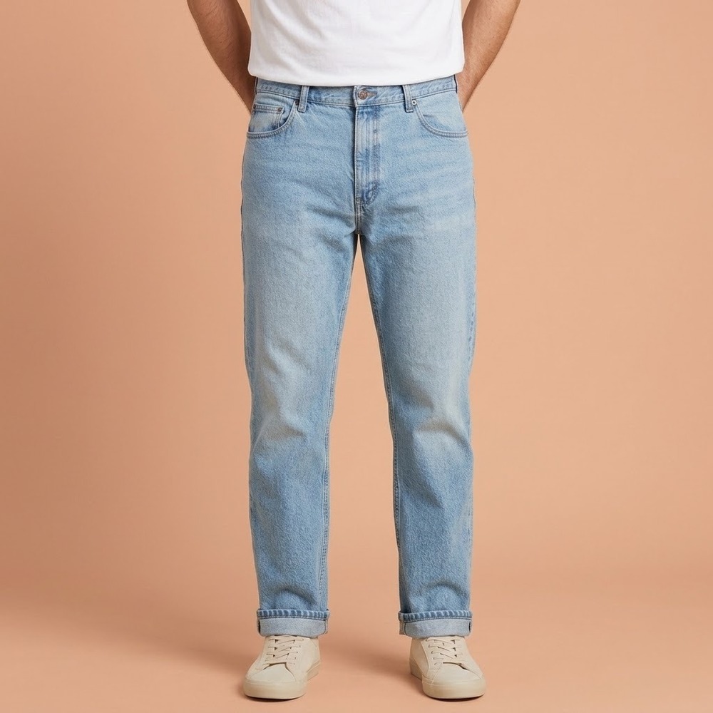 L.L. Bean Classic Fit Jeans Mens 40x32 Light Wash Denim